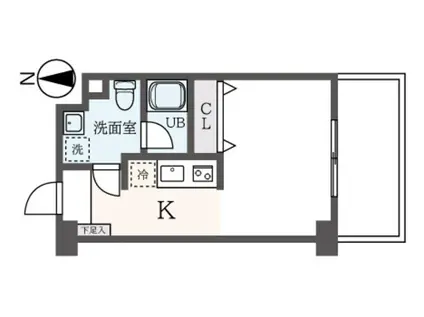 レジデンス二俣川第6(ワンルーム/1階)の間取り写真