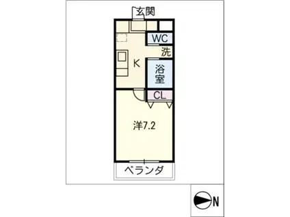A・CITY鳴海(1K/3階)の間取り写真