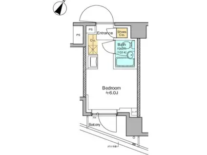 TOMORE田端(ワンルーム/5階)の間取り写真