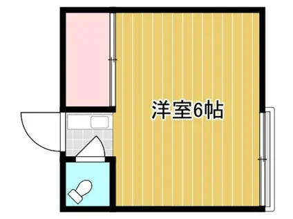 かつみ荘(ワンルーム/2階)の間取り写真