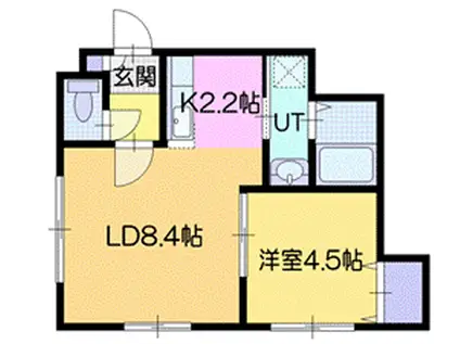 パーマネント アーク ブレス(1LDK/2階)の間取り写真