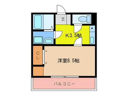 メリージュエリングMARS(1K/2階)の間取り写真