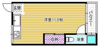 トキワビル(ワンルーム/4階)の間取り写真