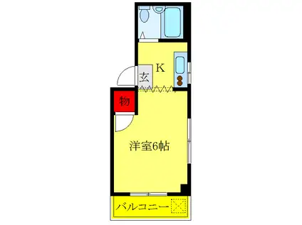 第3サンワパレス(1K/2階)の間取り写真