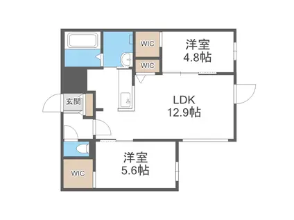 JANUS RESIDENCES南平岸駅前(2LDK/3階)の間取り写真