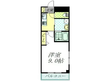 ジュレーヴ(1K/3階)の間取り写真