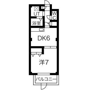 YSハイツ(1DK/1階)の間取り写真