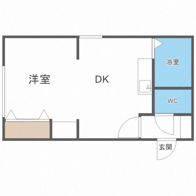 メゾンリッチ(1DK/1階)の間取り写真