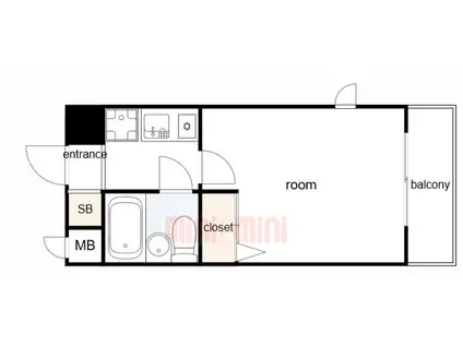 エスリード神戸(1K/8階)の間取り写真