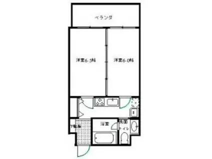 CUBE春吉PATIO(2K/9階)の間取り写真