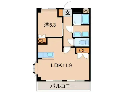 ＪＲ和歌山線 田井ノ瀬駅 徒歩11分 2階建 築17年(1LDK/2階)の間取り写真