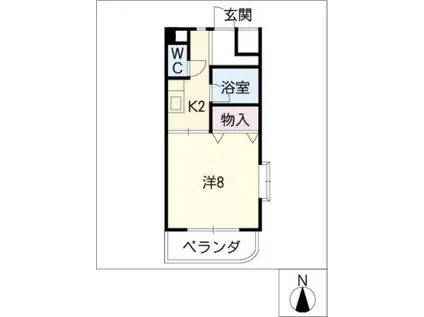 ドミール昭和(1K/3階)の間取り写真