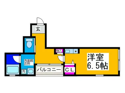 フォレストコート谷(ワンルーム/3階)の間取り写真