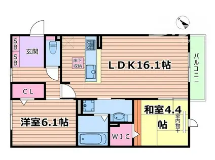サンスクエア千里万博公園A棟(2LDK/3階)の間取り写真