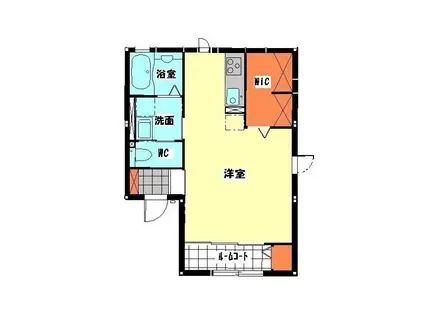 ケイヒルズI(ワンルーム/1階)の間取り写真