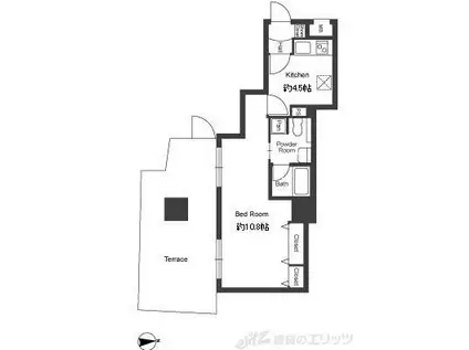 WILLDO南森町(1DK/1階)の間取り写真