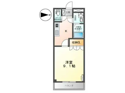 ティアラ(1K/1階)の間取り写真