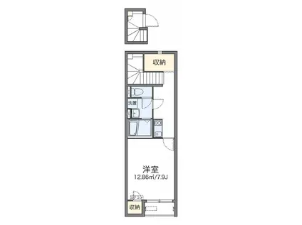 レオネクストルリーヴォ(1K/2階)の間取り写真