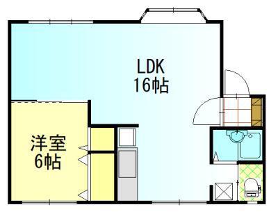アメニティハウス(1LDK/1階)の間取り写真