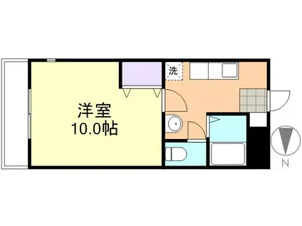 エスポワール(1K/2階)の間取り写真