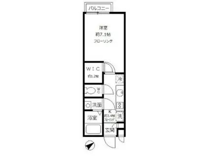 オークヒル久我山III(1K/2階)の間取り写真