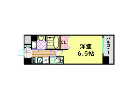 S-FORT難波西(1K/2階)の間取り写真