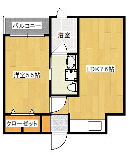 リーベ上東雲(1LDK/5階)の間取り写真