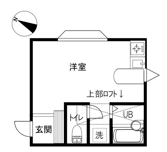 メゾンエクセル(ワンルーム/1階)の間取り写真