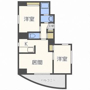 ADEN宮の森(2LDK/3階)の間取り写真
