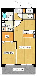 AMITIE(1LDK/3階)の間取り写真