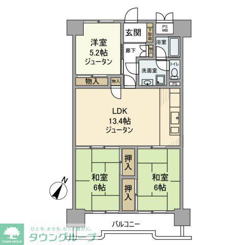シティコープ豊洲(3LDK/5階)の間取り写真