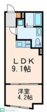 GRAN PASEO 碑文谷 サウス(1LDK/4階)の間取り写真