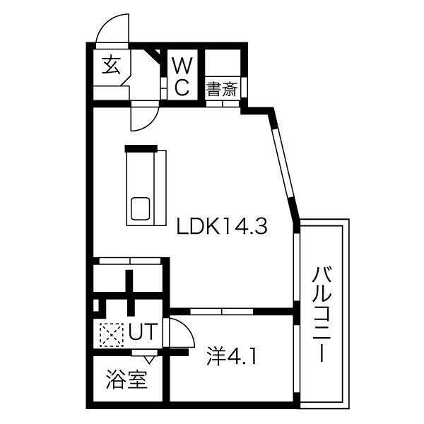 R-FINO新さっぽろ(1LDK/5階)の間取り写真