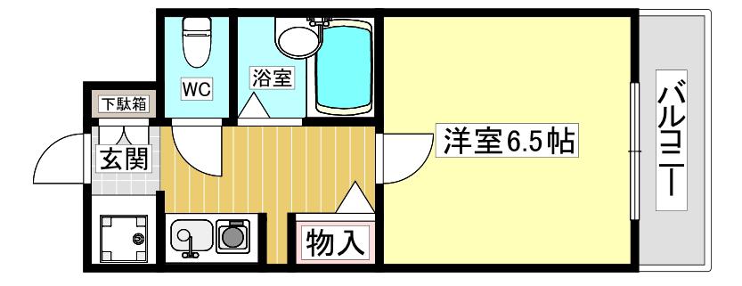 キングガーデン(1K/2階)の間取り写真