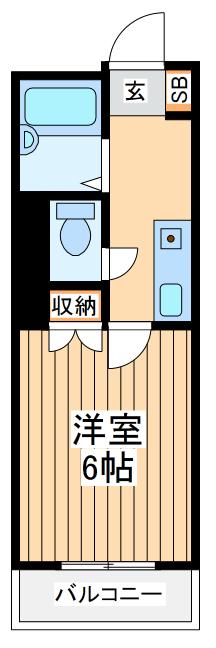 メゾンドール常盤(1K/3階)の間取り写真
