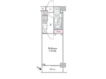 レヴィーガ板橋徳丸(1K/5階)の間取り写真