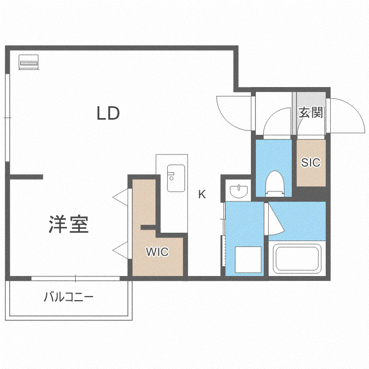 レスツオン北13(1LDK/2階)の間取り写真