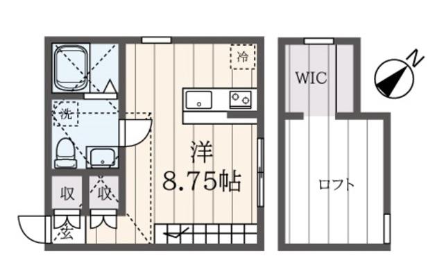 プリマ蒔田(ワンルーム/2階)の間取り写真