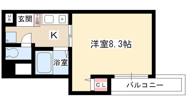 ちせんビル(1K/3階)の間取り写真