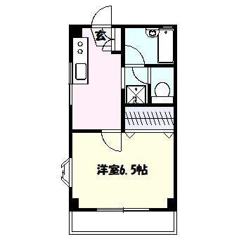 パークサイドIII(1K/3階)の間取り写真