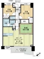 ジェイパーク尾山台2(3LDK/2階)の間取り写真