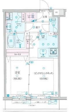 GENOVIA墨田八広SKYGARDEN(1LDK/2階)の間取り写真