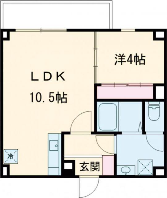アリビラ六甲(1LDK/2階)の間取り写真