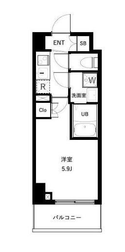 アーバンパーク北戸田(1K/4階)の間取り写真