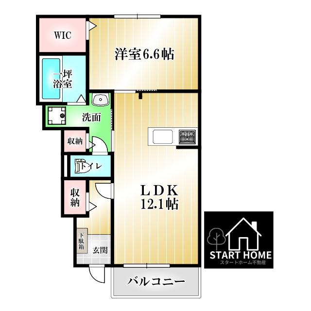 ルタン・ザ・サードA(1LDK/1階)の間取り写真