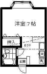 豊田本コーポ(ワンルーム/2階)の間取り写真