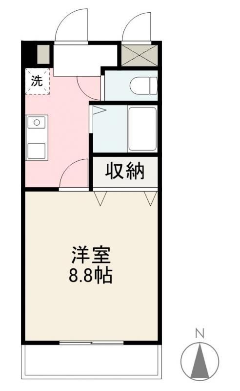 LIEBE T&M(1K/2階)の間取り写真