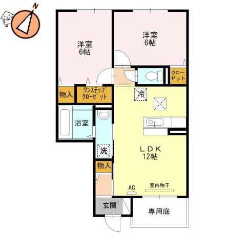 アリウムガーデン(2LDK/1階)の間取り写真