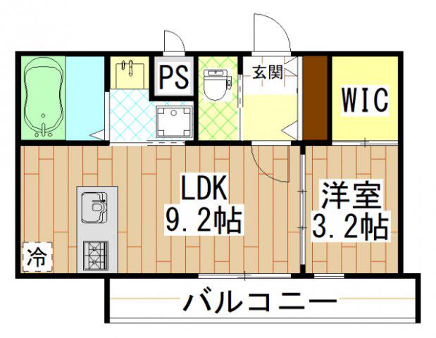 GRANDPASEO ノース(1LDK/2階)の間取り写真