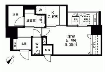 SUNRISE上池袋(1K/2階)の間取り写真